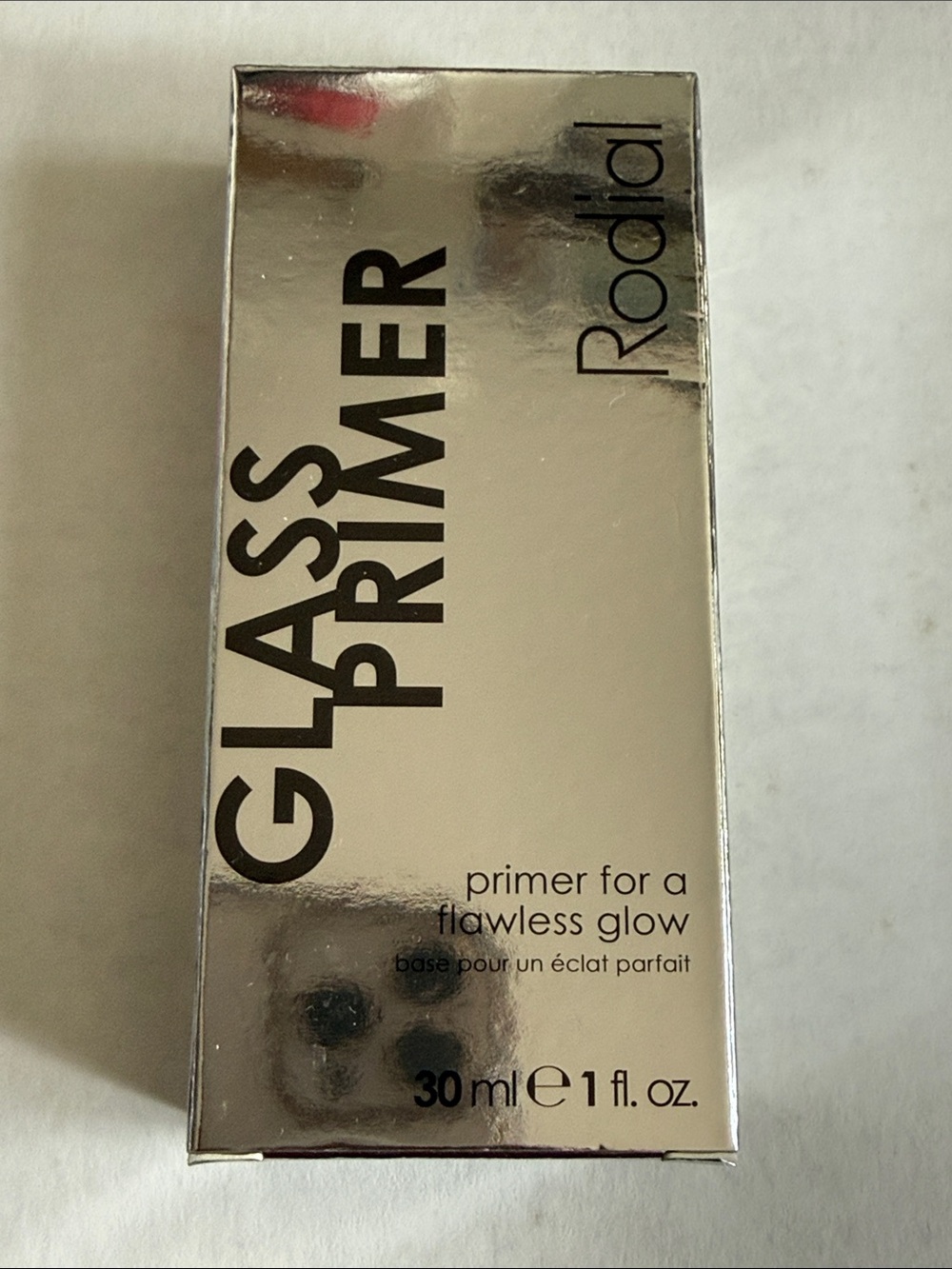 Rodial Glass Primer - Silver Mirror Packaging